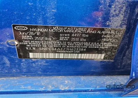 2018 Hyundai Sonata Sport z USA, uszkodzony, nr VIN 5NPE34AF7JH623384